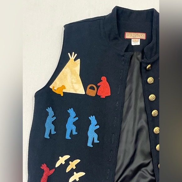 Double D Ranch Black Vest - L - RARE - Picture 6 of 15